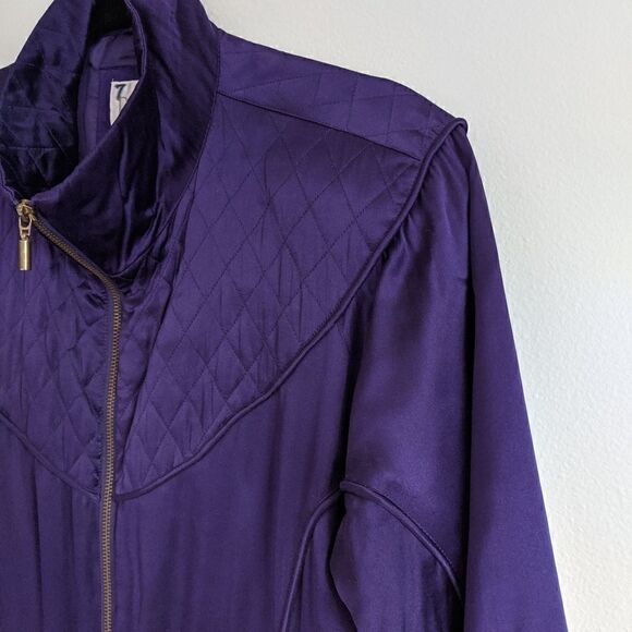 (Petite Sophisticate) Vintage Purple Silk Jacket - Picture 10 of 10